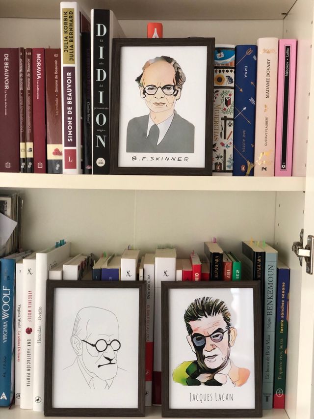 Freud Lacan y Skinner. Librería Decoración Arte