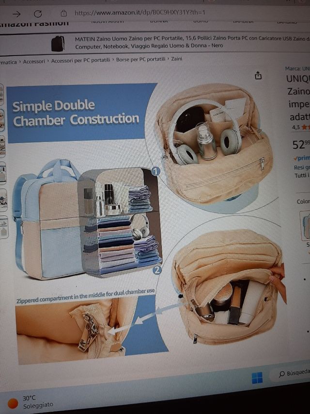 Zaino da donna per laptop 