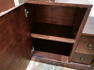 Mueble entrada de madera  tipo escalera
