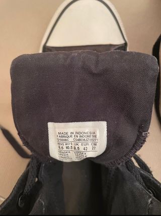 Zapatillas Converse doble cuello. Talla 42