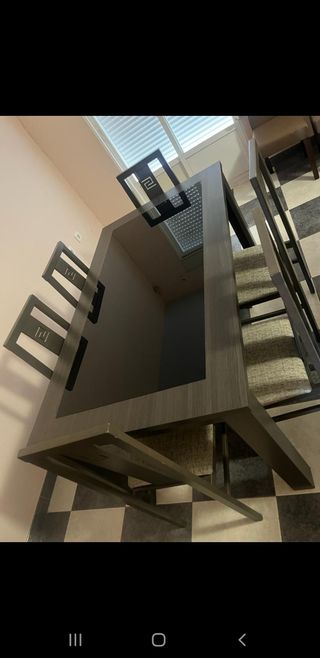 Conjunto de mueble de salón mesa y sillas