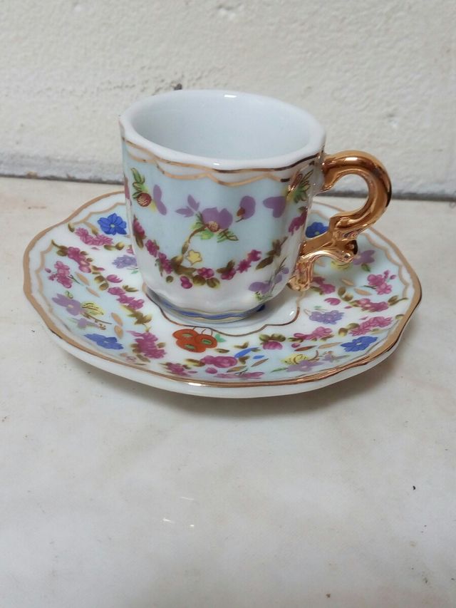 MINI TAZAS DE CAFE DE PORCELANA FINA