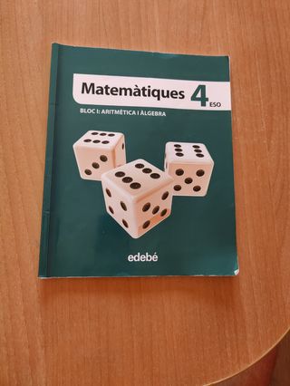 Libro matemáticas 4 ESO bloque 1 Edebé