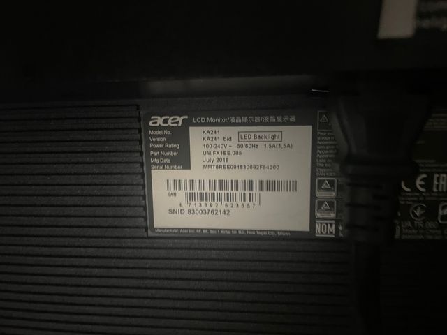 Monitor Acer 24” - KA241