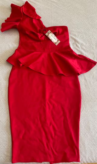 Vestido de fiesta rojo - Talla L/42 - Nuevo