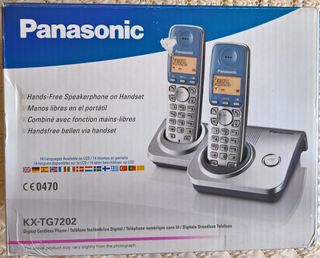 2 TELÉFONOS INALÁMBRICO DIGITAL PANASONIC KX-7202