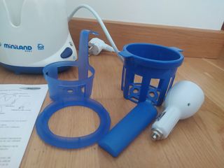 Calientabiberones Warmy Miniland y adaptador coche