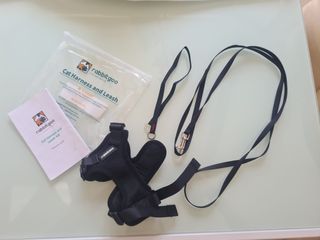 guinzaglio con pettorina per gatto