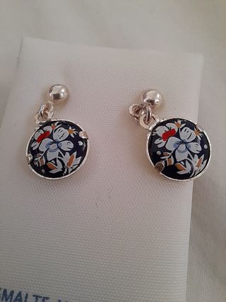 Pendientes esmalte al fuego hecho a mano