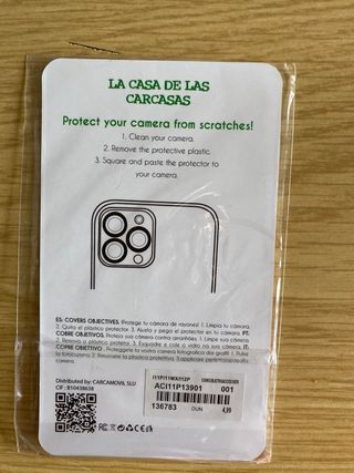 Protector cámara iPhone 11 pro 11 pro max y 12 pro