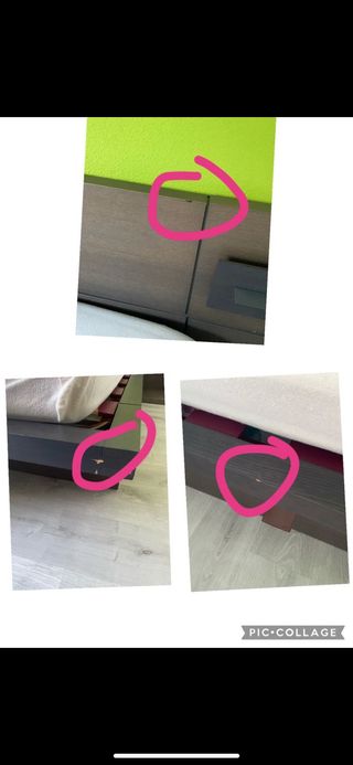 Estructura cama con cajones