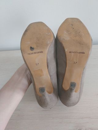 Zapatos tacón peeptoes Mary Paz T.37