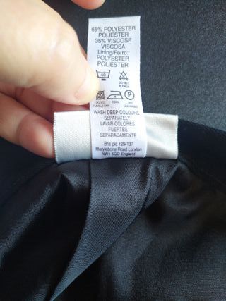 Talla 44 (XXL) mujer. Falda negra marca Bhs