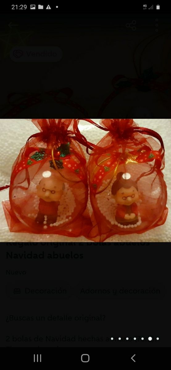 2 Bolas árbol Navidad Regalo Original Abuelos