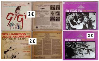 MUSICALES Y BANDAS SONORAS DE PELICULAS - 11 LPs