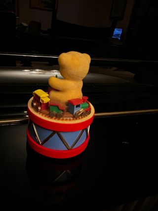 carillon Enesco anni 90 teddy on drum with train