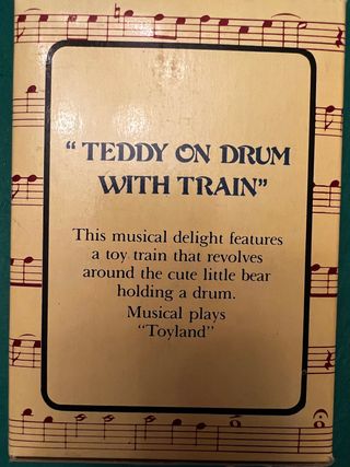 carillon Enesco anni 90 teddy on drum with train