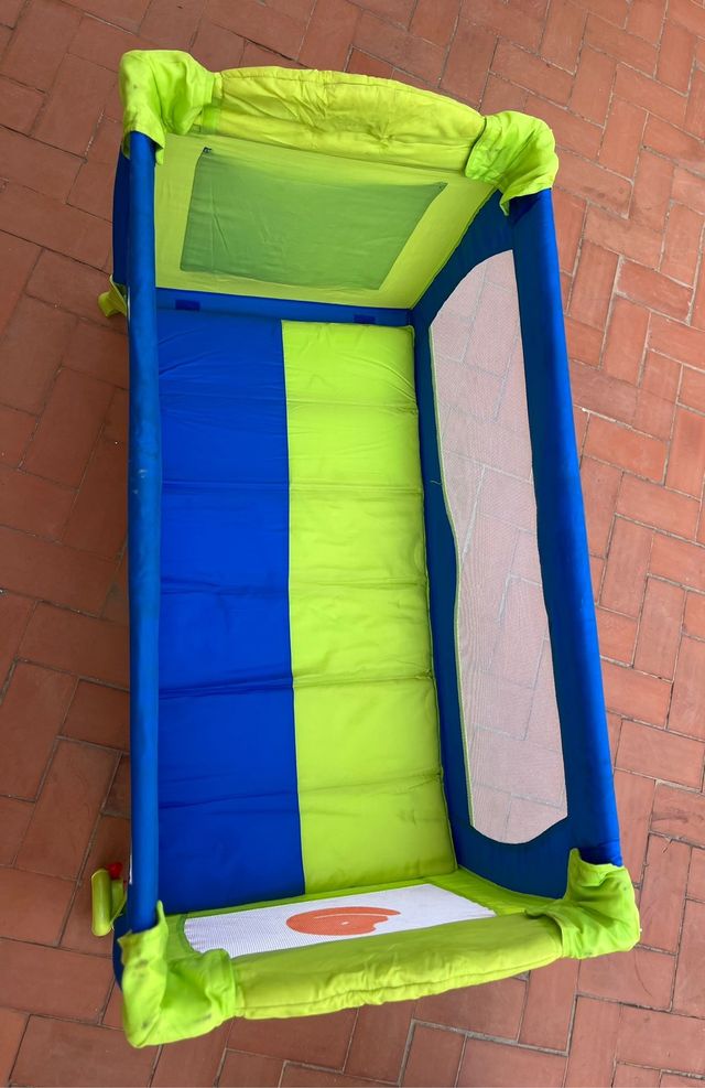 Cuna de viaje AZUL Y VERDE
