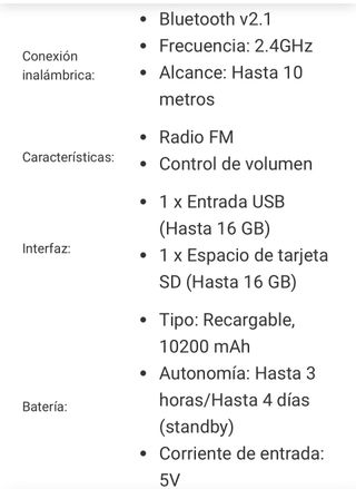 ARTICULO NUEVO Altavoz Bluetooth