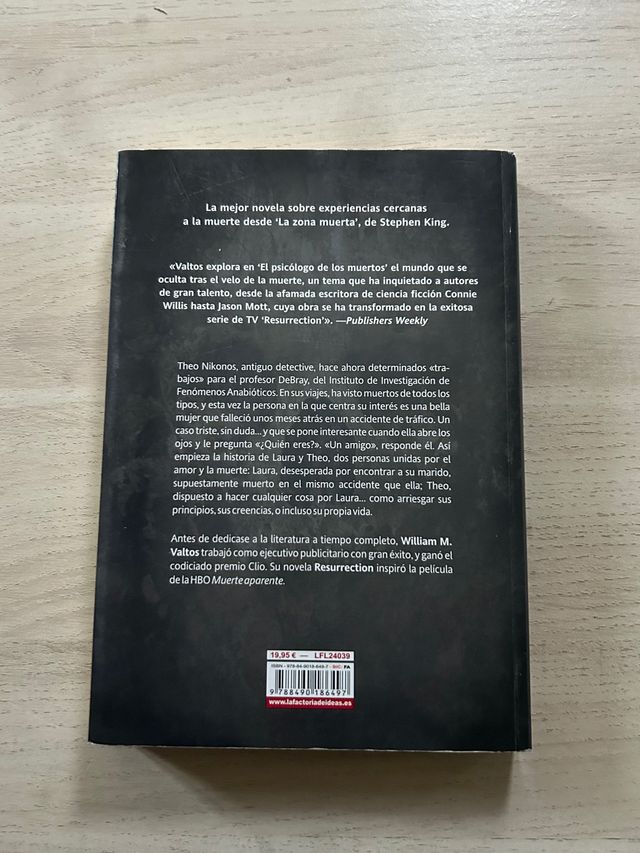 Libro el Psicólogo de los muertos