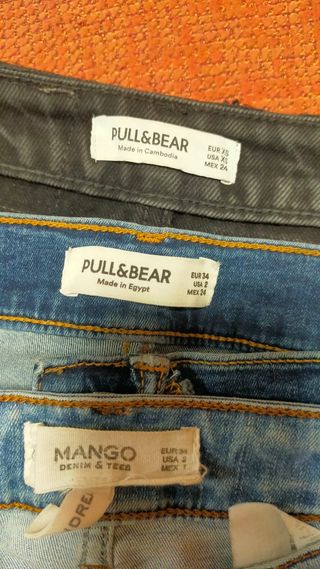 lote ropa vaqueros mujer xs