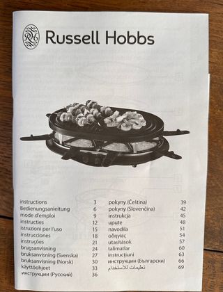 Russell Hobbs FIESTA Raclette-Grill e Pietra