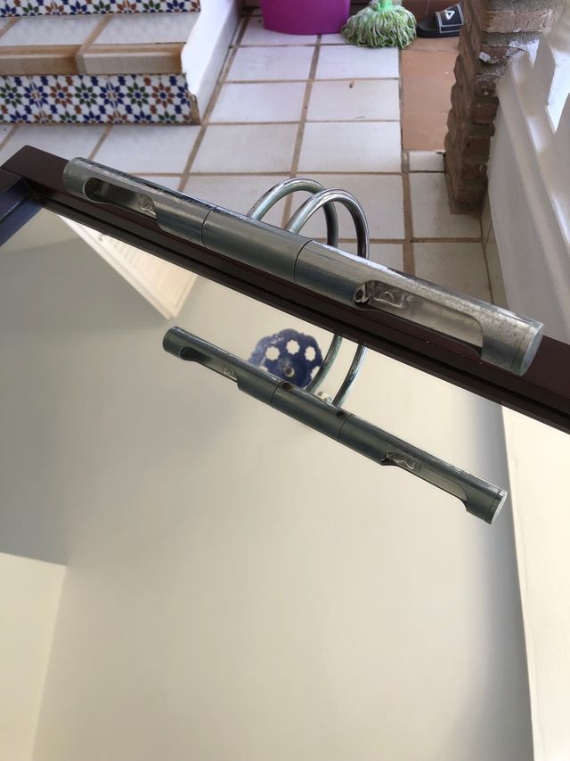 Espejo marco madera con foco