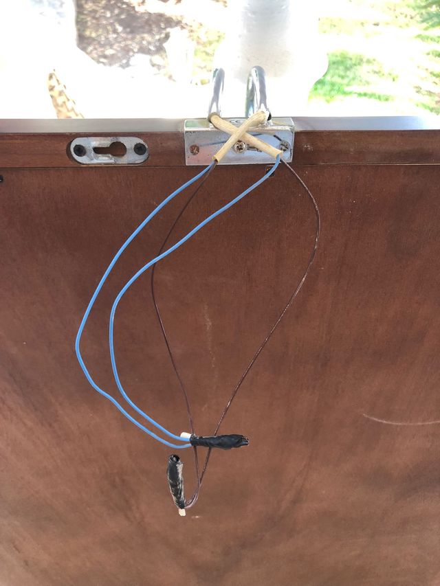 Espejo marco madera con foco