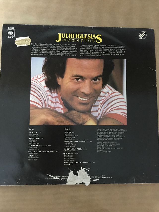 Vinilo Julio Iglesias Momentos