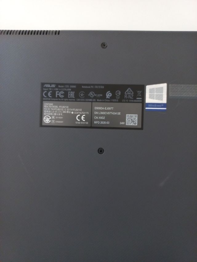 ordenador portátil Asus D509D