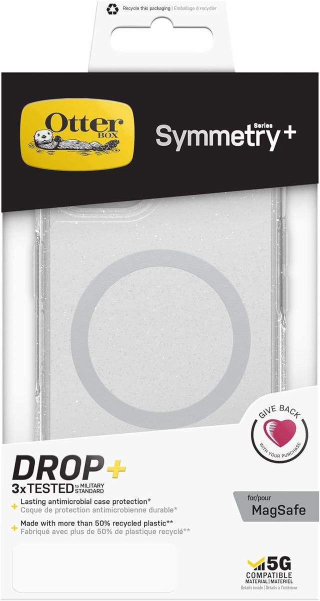 CUSTODIA GLITTERATA SYMMETRY+ TRASPARENTE PER IPHONE 13