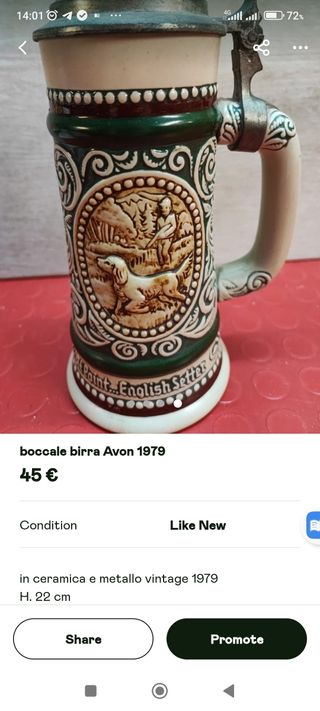 Boccale birra Avon