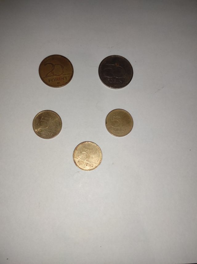Set di 5 monete Forint ungheresi