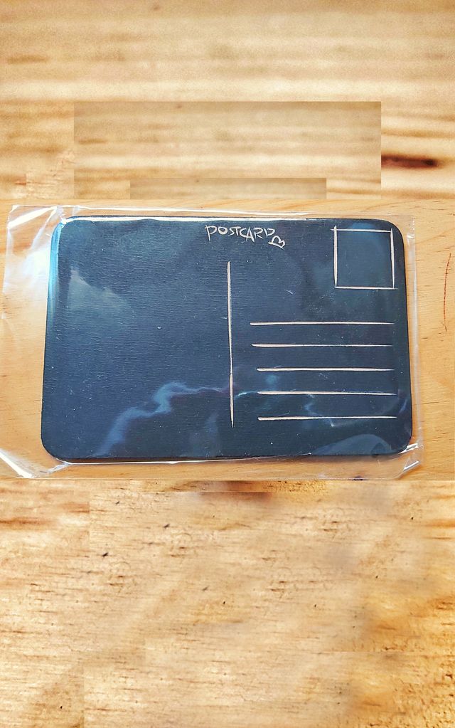 Tarjeta felicitación en madera