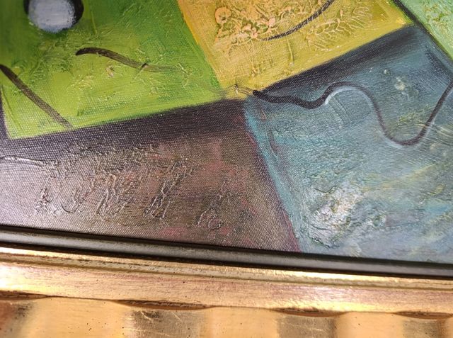 cuadro oleo sobre lienzo el fumador de Juan Gris