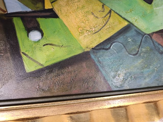 cuadro oleo sobre lienzo el fumador de Juan Gris