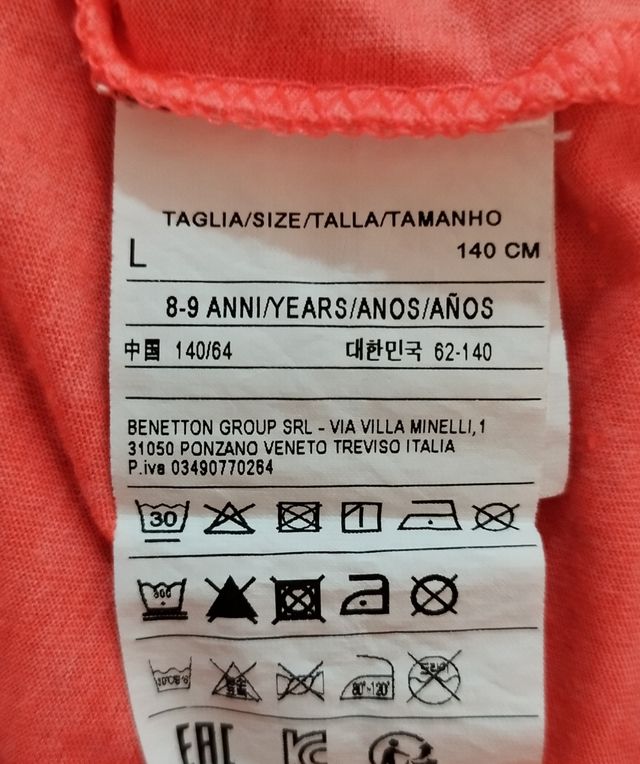 Camisetas Benetton 8-9 años COMO NUEVAS