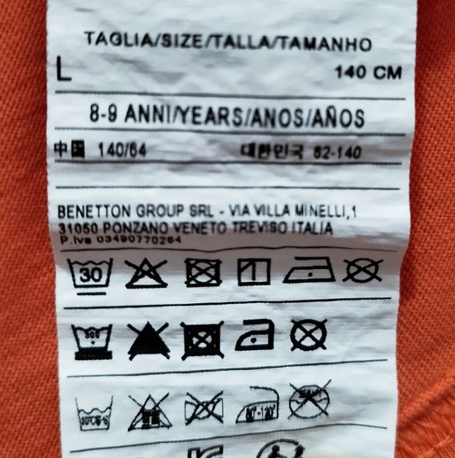 Camisetas Benetton 8-9 años COMO NUEVAS