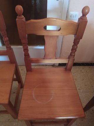 Sillas de madera