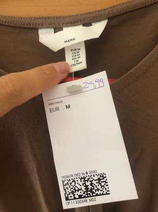 vestido premama marron H&M talla M