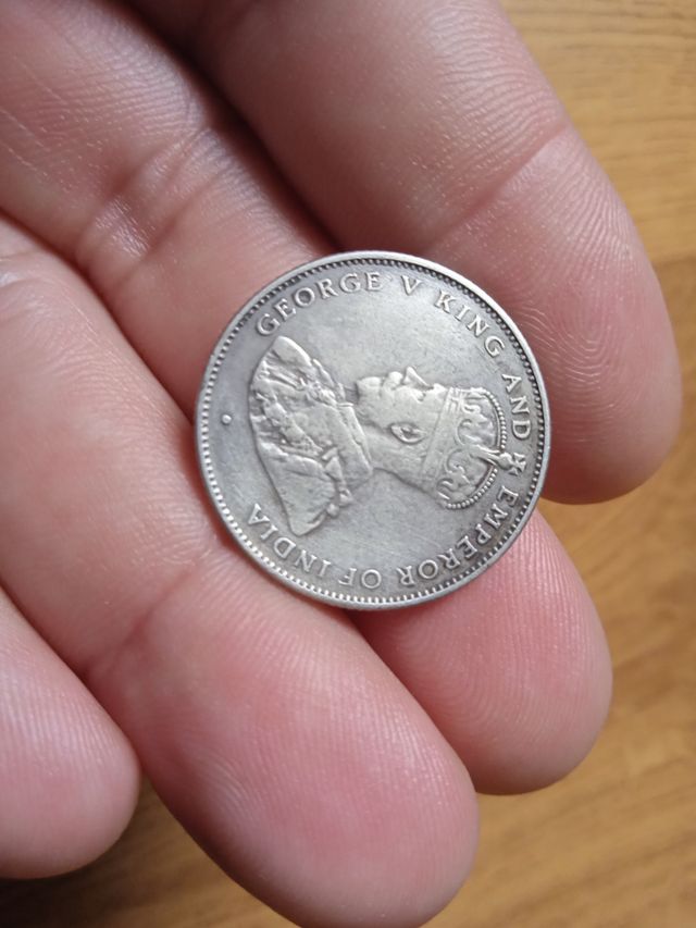 Moneda de la India ( plata),1913.