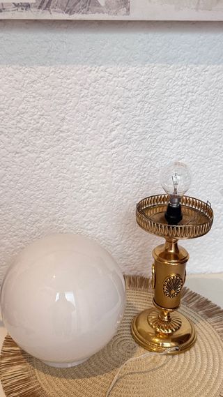 Lámpara de sobremesa vintage años 70 40 cms alto