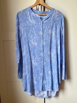 Camisa Larga Estampada