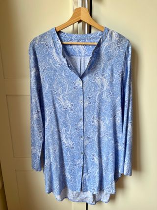 Camisa Larga Estampada