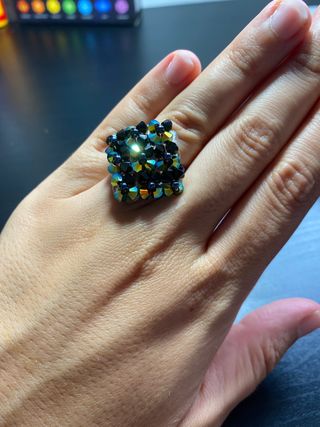 Anillo ajustable piedras swarowski