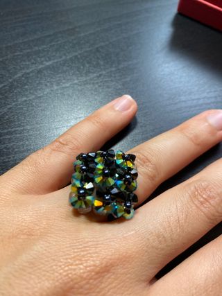 Anillo ajustable piedras swarowski