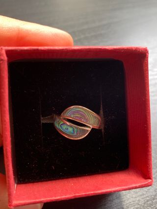 Anillo de plata y nácar 