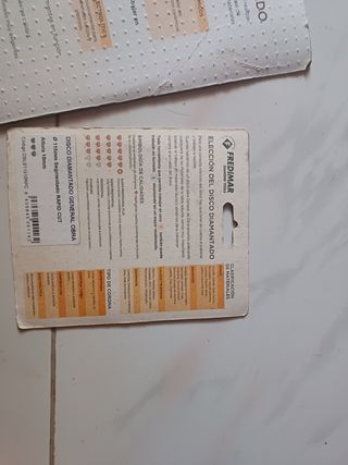 PEQUEÑO Disco diamantado para profesional