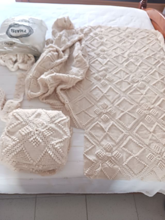 COLCHA GANCHILLO 135 ( sin terminar) hilo Ejipcio)