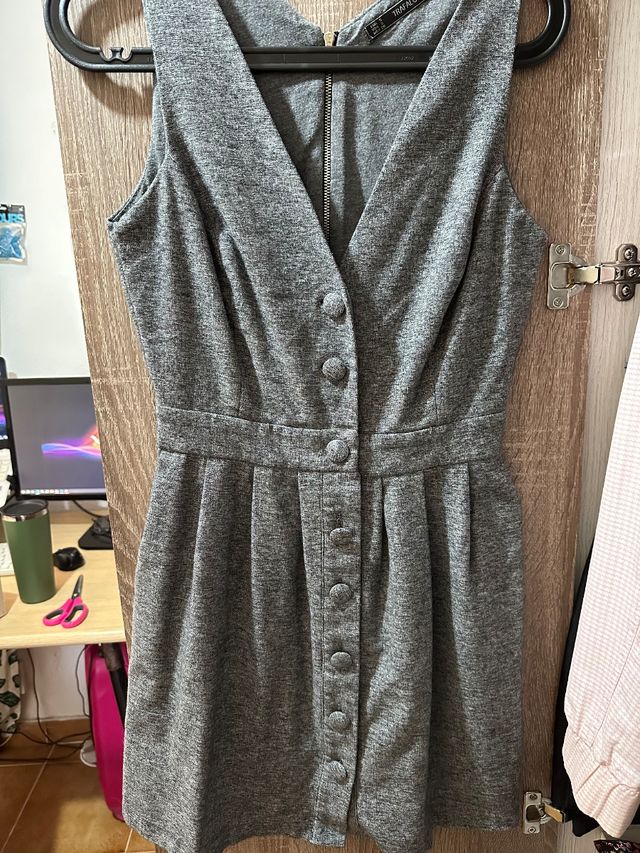 Vestido Zara Gris + Vestido Verde Gratis